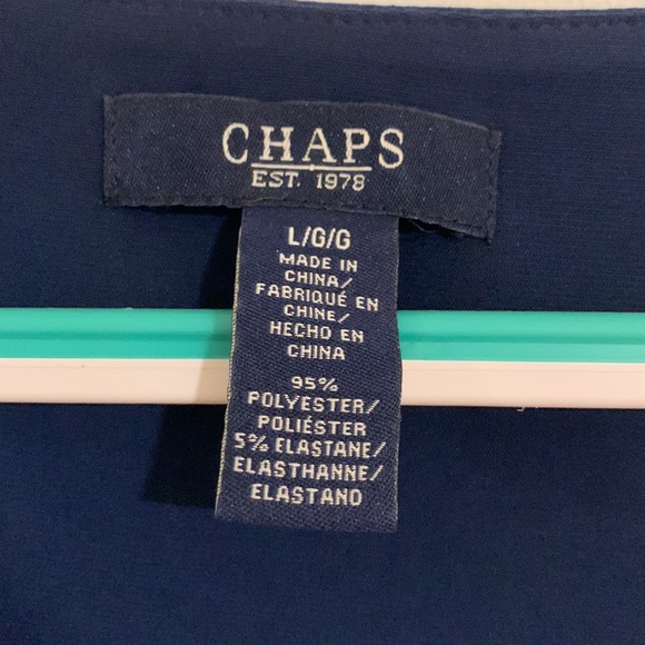 NWOT CHAPS BLUE DRESS SIZE L - Picture 6 of 8